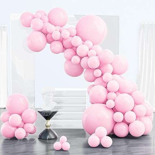 Balloons, 102 pcs Pink Balloons Different Sizes Pack of 18 Inch 12 Inch 10 Inch 5 Inch in Baby Pink, Baby Blue or Red sold by PartyWoo / FBA