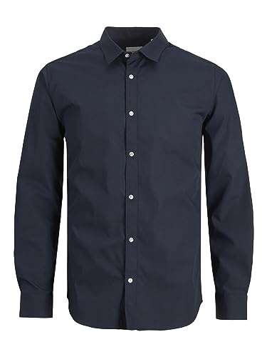 JACK & JONES Men's Jjjoe Shirt Ls Plain Blazer Navy XS/S/M/L/XXL