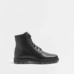 River Island Mens Ankle Boots Black Leather