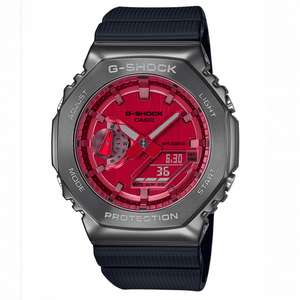 G-SHOCK Men's Red Casioak Metal Alarm Chronograph Watch GM-2100B-4AER - £119 delivered @ Hillier Jewellers