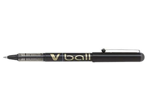 Pilot VBall 7 Rollerball Pen-Black (Pack of 3)