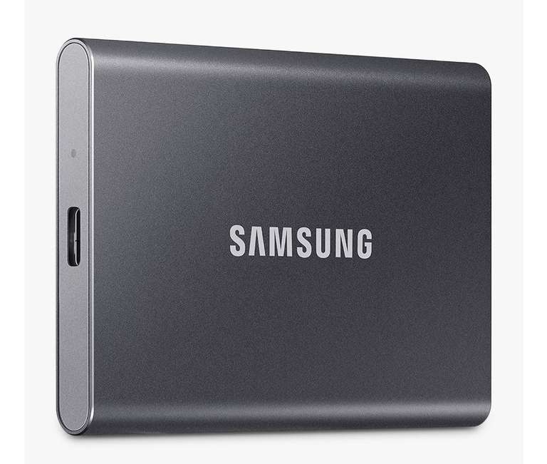 Samsung T7 Portable Solid State Drive, USB 3.2, 1TB, Titan Grey - £59.99 delivered @ John Lewis & Partners
