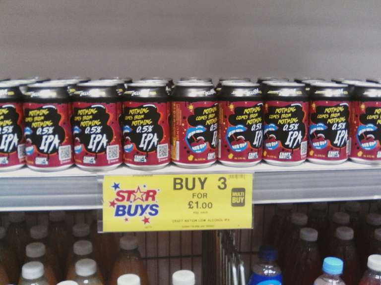 Craft Nation, Nothing comes from nothing IPA 330ml (0.5% ABV) 49p Each Or 3 for £1 @ Home Bargains Derby