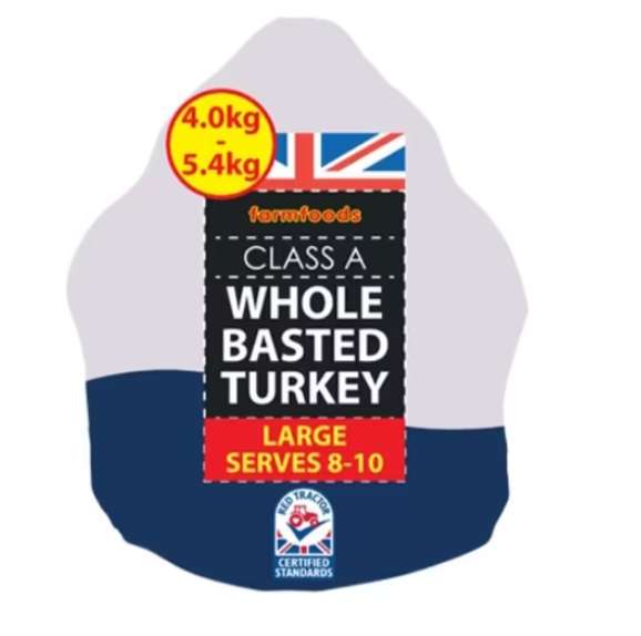 Turkey clearance offers - Greenwood Avenue Hull e.g Whole Basted 4.20kg