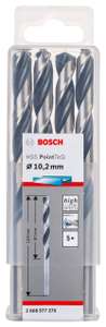 Bosch Accessories 10-piece PointTeQ HSS Twist Drill Bit (for metal, 4.9 x 52 x 86 mm, drill driver accessories)