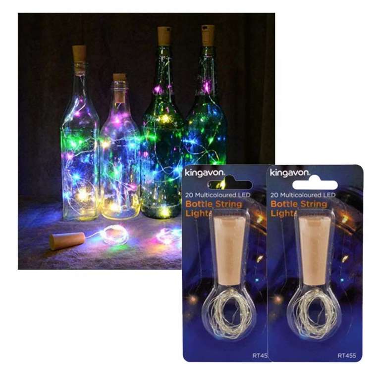Kingavon Led Cork String For Bottles Multicoloured x 2 Pack