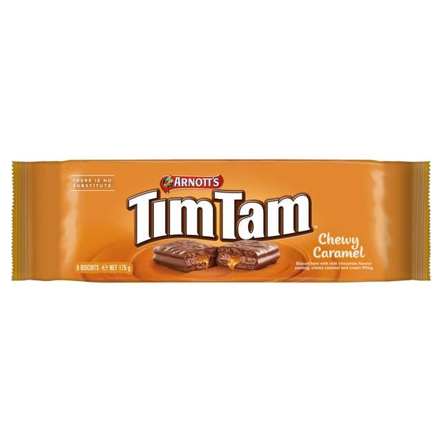 Tim Tam Original Chocolate, Dark Chocolate, and Chewy Caramel Biscuits