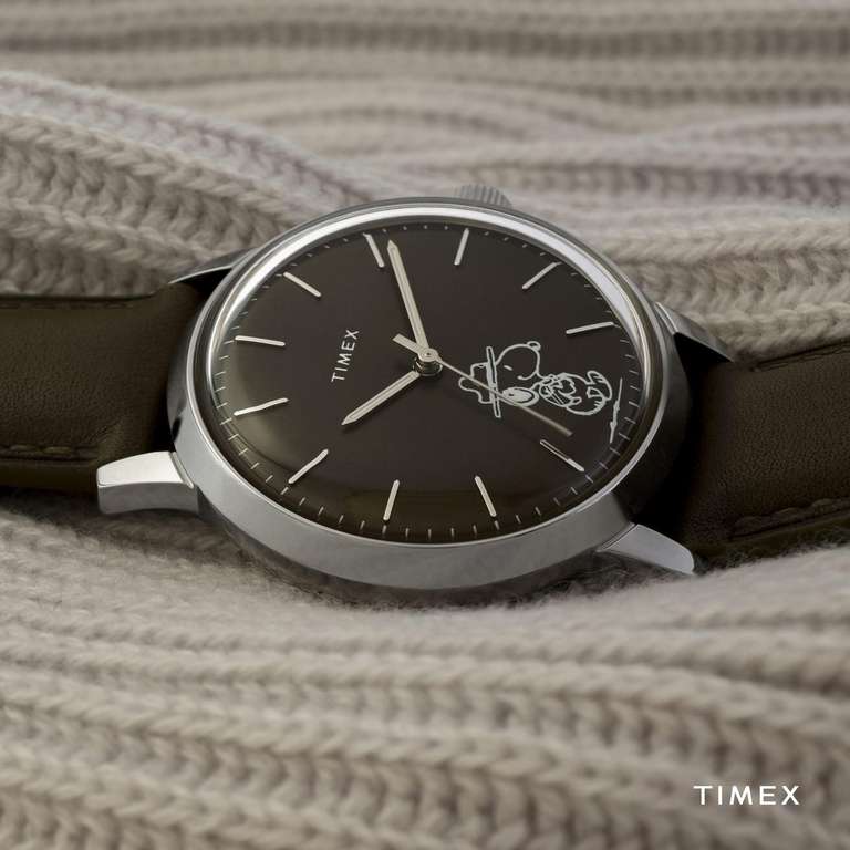 Timex Marlin Automatic x Peanuts Featuring Snoopy Beagle Scout 40mm Leather  Strap Watch - £ with code @ Timex | hotukdeals