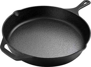 KICHLY Pre Seasoned Cast Iron Skillet/Frying Pan 12.5 Inch (31.75 cm) Black £18.99 Sold by Utopia Deals Europe & FB @ Amazon
