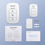 TECKNET Plug in Wireless Doorbell, Waterproof Wireless Bell Set, LED Display, 4 Volume Levels, up to 400 m Range - Sold by TECKNET FBA