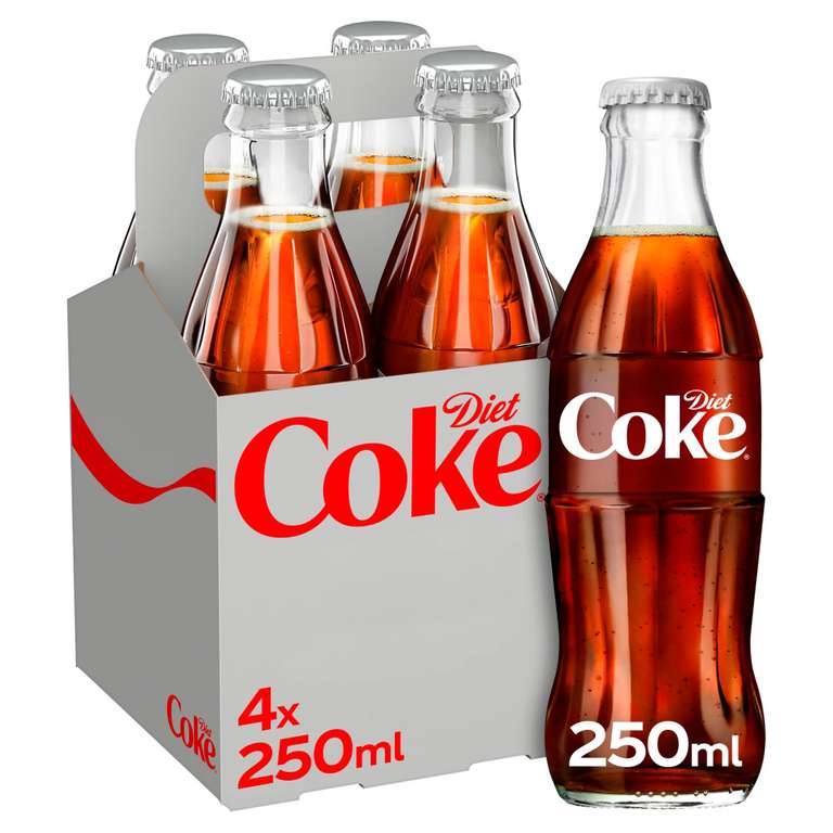 Diet coke 4 glass bottles in belle Vale
