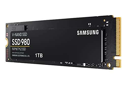 Samsung 980 1 TB PCIe 3.0 (up to 3.500 MB/s) NVMe M.2 Internal Solid State Drive (SSD) (MZ-V8V1T0BW) £57.29 @ Amazon