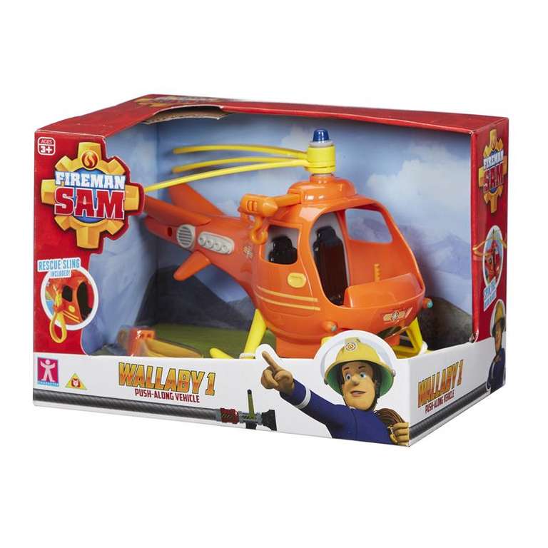 Fireman Sam Wallaby 1 Helicopter Push-Along Vehicle at West Green Crawley