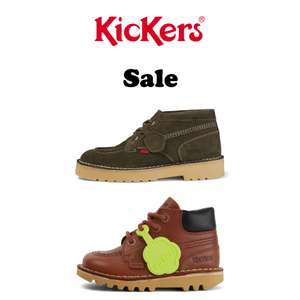 Sale Up to 50% Off + Possible Extra 10% if you subscribe to newsletter + Free Delivery - @ Kickers