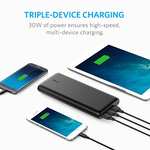 Anker Power Bank, PowerCore 26800mAh Portable Charger with Dual Input Port and Double-Speed Recharging Sold by AnkerDirect UK FBA