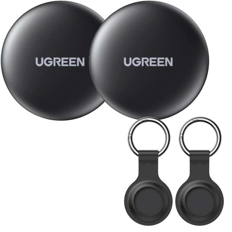 2 x UGREEN FineTrack Mini Tracker Tag for Apple Find My, Replaceable CR2032 Battery, 18-Month Life, 80dB Buzzer Prime Only @ Ugreen /FBA