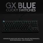 Logitech G PRO TKL Mechanical Gaming Keyboard, GX Blue Clicky Key Switches, LIGHTSYNC RGB