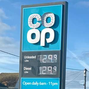 Unleaded/Super Unleaded/Diesel all 129.9p/L - Newquay (Henver Road)