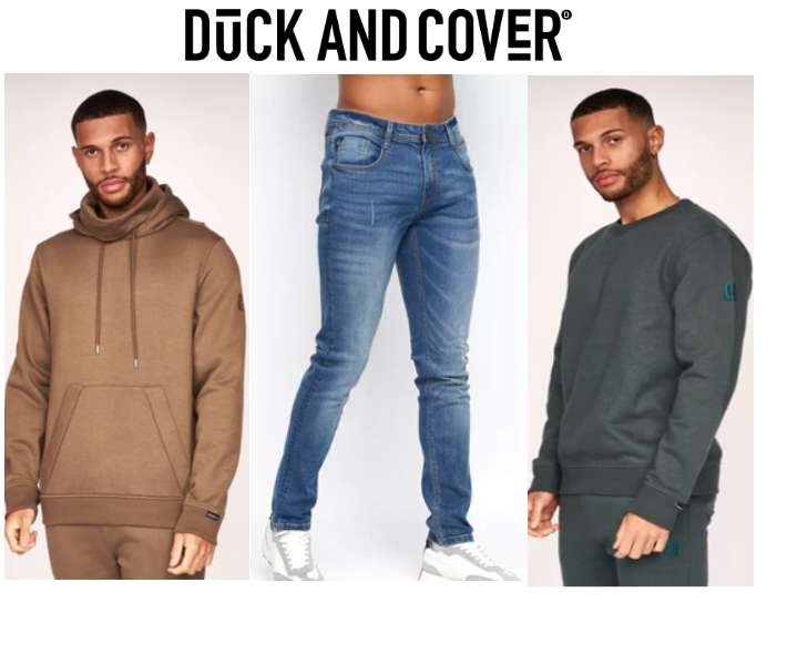 Jeans and Choice of sweat Bundle Now £25 with Code Delivery £1.99 Free on £50 Spend From Duck and Cover