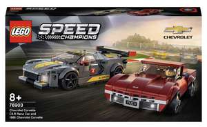 LEGO 76903 Speed Champions Chevrolet Corvette C8.R & 1968 Chevrolet Corvette £21.99 at checkout @ Smyths