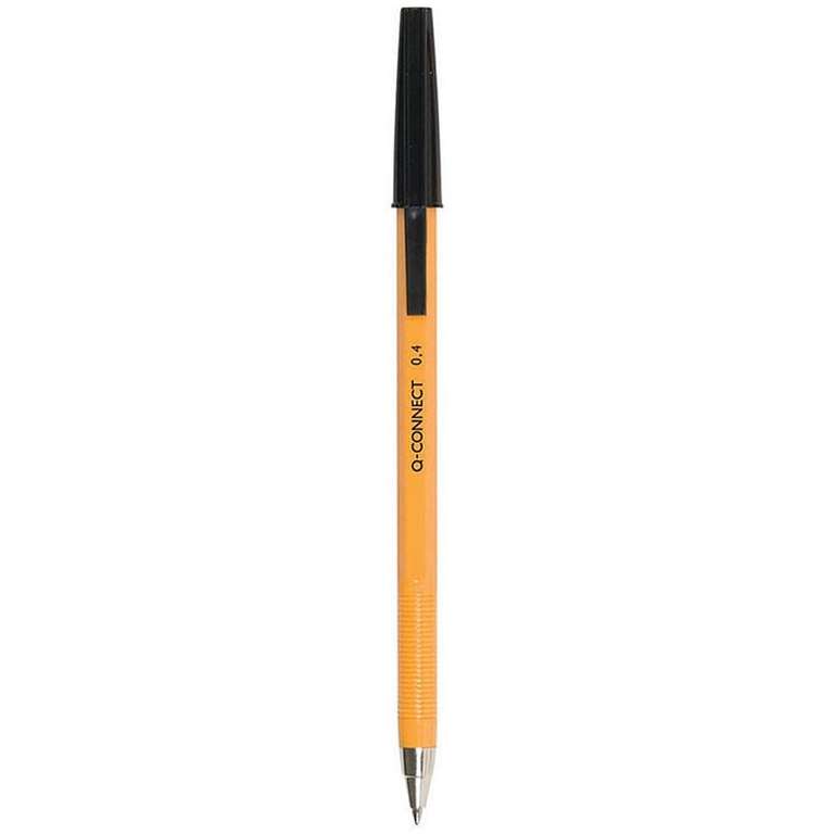 Q-Connect Ballpoint Pen Fine Black (Pack of 20)
