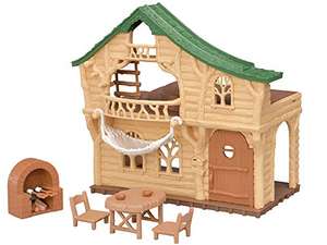 Sylvanian Families 5451 Lakeside Lodge Log Cabin Toy Playset, Multicolor, large