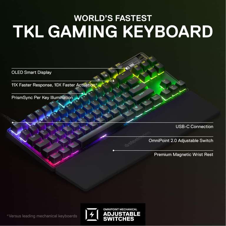 SteelSeries Apex Pro TKL (2023) - Mechanical Gaming Keyboard