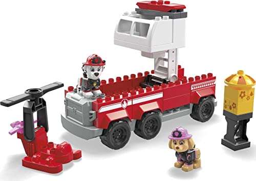 PAW Patrol Marshall's Ultimate Fire Truck building set with Marshall and Skye figures - £12.49 @ Amazon