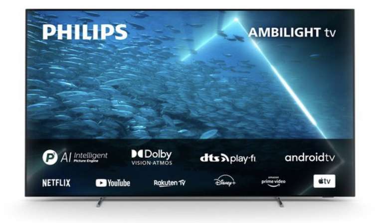 PHILIPS 48OLED707/12 48 OLED 4K Smart 3-Sided Ambilight TV (120Hz/HDMI  2.1) @ Curry's Business