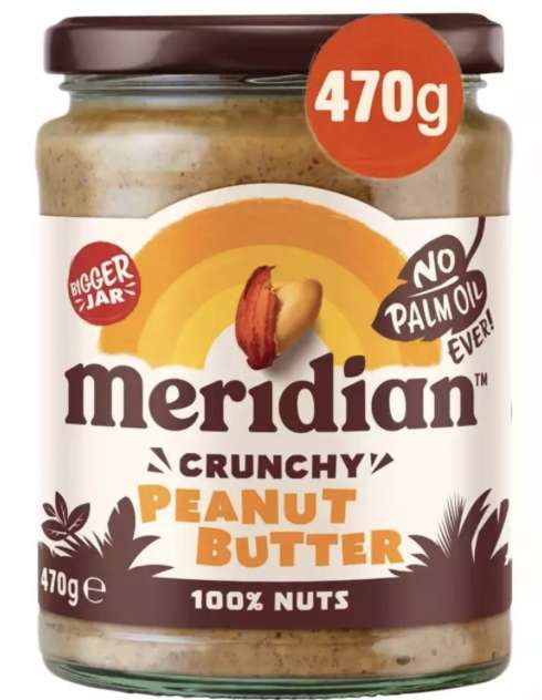 Meridian Crunchy Peanut Butter Palm Oil Free 470g - £2.50 @ Asda