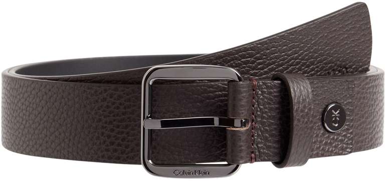 Calvin Klein Men's Belt K50K509955 Dark Brown Pebble Leather (Size 115, Other Sizes / Prices Available, See OP)