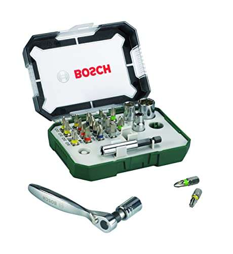 Bosch 26pc. Screwdriver Bit and Ratchet Set £18.46 @ Amazon