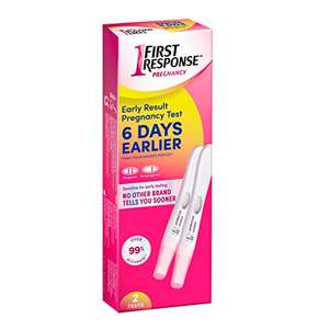 First Response Early Result Pregnancy Test, Pack of 2 - £6.28 (£5.90 or less with Subscribe & Save) @ Amazon