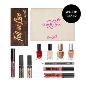 Value Makeup Goody Bag £20 delivered with code @ Barry M Shop