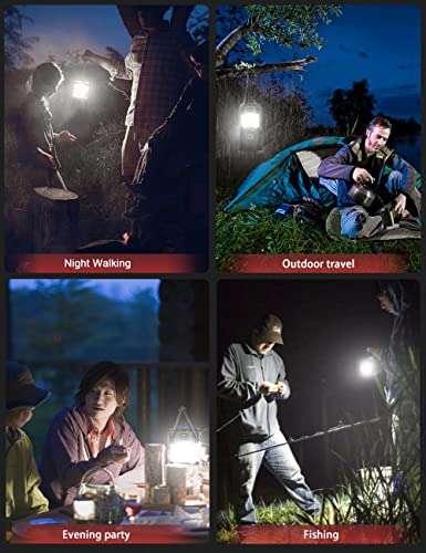 Fulighture Solar Camping Lantern [2 Pack] LED Portable Flashlight with voucher - Sold by Fulighture LED