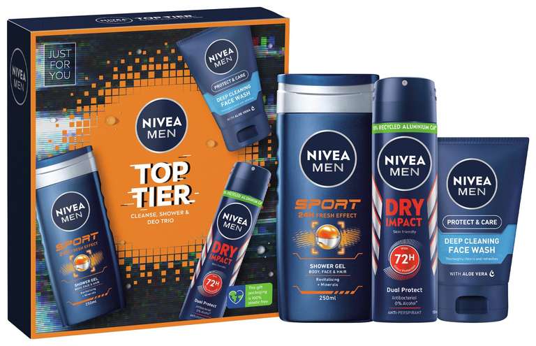 Nivea Men Top Tier Gift Set - £6 + Free Click & Collect - @ Argos