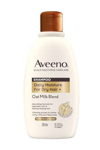 Aveeno hydrating oat milk scalp soothing shampoo for dry hair 300ml