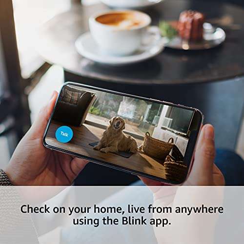 Blink Mini | Indoor plug-in pet security camera, 1080p HD day and night video, 2 cameras (Black)