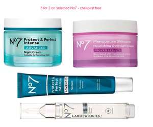 3 For 2 On Selected No7 (Cheapest Free) + Free Click & Collect over £15 (otherwise £1.50) - @ Boots