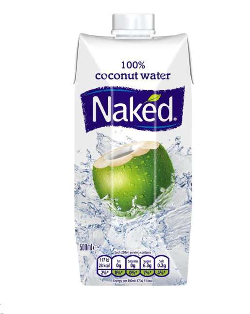Naked 100% Coconut Water 500ml - 9p @ Farmfoods Hyde