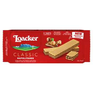 Loacker Napolitaner Original / Double Choc / Peanut Butter Wafer biscuits 90g - Nectar Price