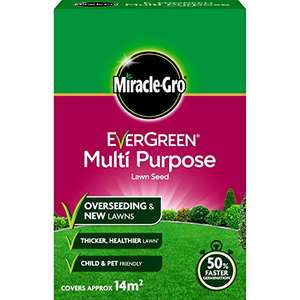 Miracle-Gro 119612 EverGreen Multi-purpose Grass Seed 420 g - 14 m2 £4 / £3.80 Subscribe & Save @ Amazon
