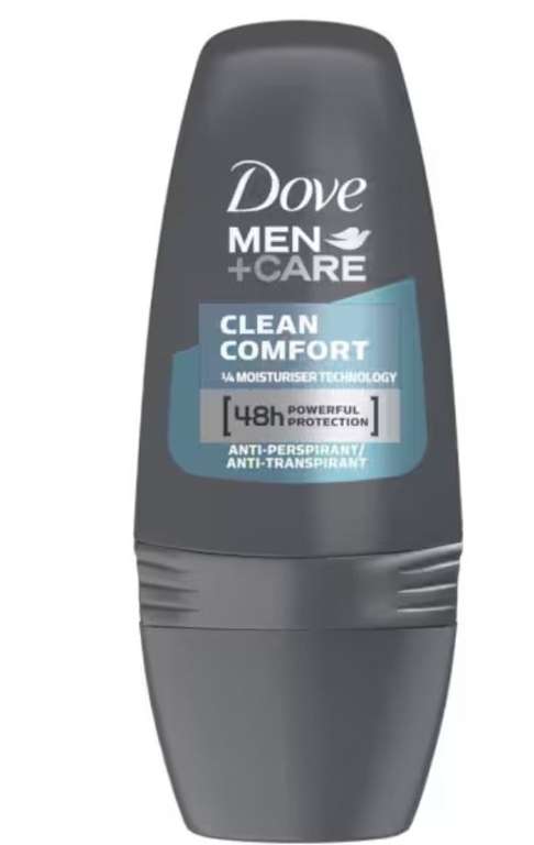 Dove Men+Care Clean Antiperspirant Deodorant Roll On 50ml - £1.31 + Free Click & Collect @ Superdrug