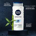 NIVEA MEN Sensitive Shower Gel Pack of 6 (6 x 400ml) (£8.10/£7.65 on Subscribe & Save With 10% off voucher on 1st S&S