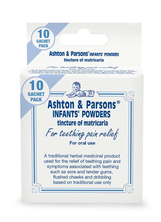 Ashton & Parsons teething powder in Gallagher retail park weston super mare