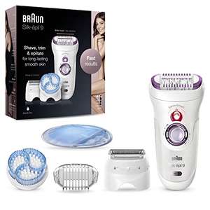 Braun Silk-épil 9, Epilator for Long Lasting Hair Removal, 4 Extras, Pouch, Cooling Glove, 9-735 £99.99 @ Amazon