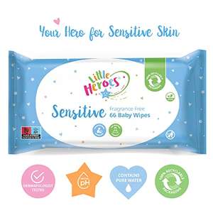 Little Heroes Fragrance Free / Lightly Fragranced Baby Wipes - 12 packs for £3.18 @ Amazon