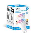 TP-Link Tapo Smart Wi-Fi Spotlight, Multicolour, White Tunable, GU10 Lamp Base, Remote Control - £7.50 @ Amazon