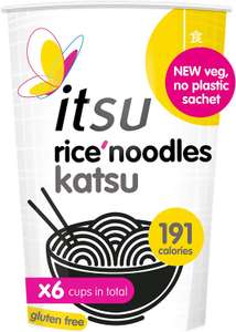 itsu Katsu Instant Noodles Gluten Free Cup (Pack of 6) - £7.50 with voucher / £6.98 Subscribe & Save @ Amazon