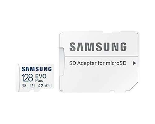 Samsung Evo plus 128GB microSD SDXC U3 class 10 A2 memory card 130MB/S Adapter £10.20 Dispatches from Amazon Sold by Only Branded co uk